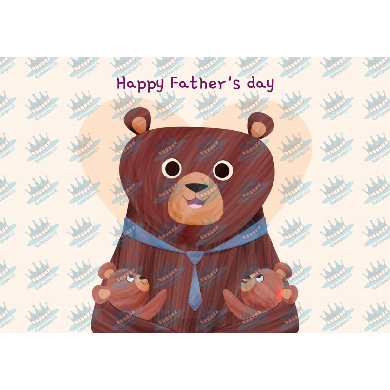 Father's Day Teddybear - edible cake topper