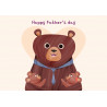 Father's Day Teddybear - edible cake topper