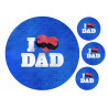 I love Dad - edible cake topper