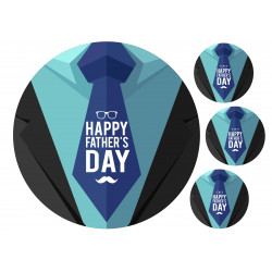 Dark Blue Father's Day Tie - edible cake topper