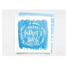 Blue Father's Day Wishes - edible cake topper