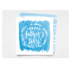 Blue Father's Day Wishes - edible cake topper