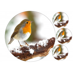 European robin - Edible cake topper