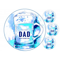 Best Dad Beer - edible cake topper