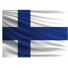 Clothed Finnish Flag - edible cake topper