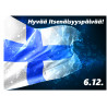 Modern Finnish Flag - edible cake topper