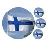 The Finnish Flag waving in the wind - edible cake topper