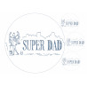 Illustrated Super Dad - edible cake topper