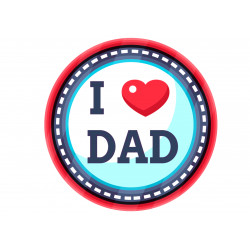 Dear Dad Plate - edible cake topper