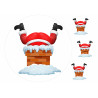 Santa is stuck - edible cake topper