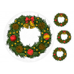 Wreath - edible cake topper