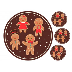 Gingerbread - edible cake topper