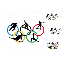 Winter Olympic Games - edible cake topper