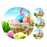 Easter - Easter eggs in basket - edible cake topper