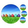 Easter - Easter eggs and grass - edible cake topper