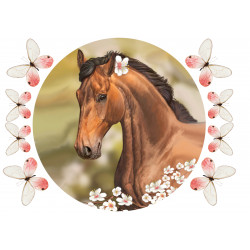 A Beautiful Brown Horse - Edible cake topper