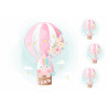 A Pink Unicorn in a Hot Air Balloon - Edible cake topper