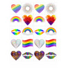 Rainbows and hearts - Edible muffin topper