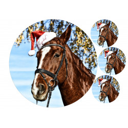 A Christmas horse - Edible cake topper