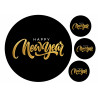 New years on black background - edible cake topper