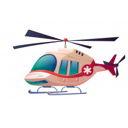 Medical helicopter - Edible cake topper