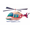 Medical helicopter - Edible cake topper