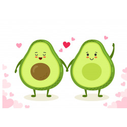 Avocados in love - Edible cake topper