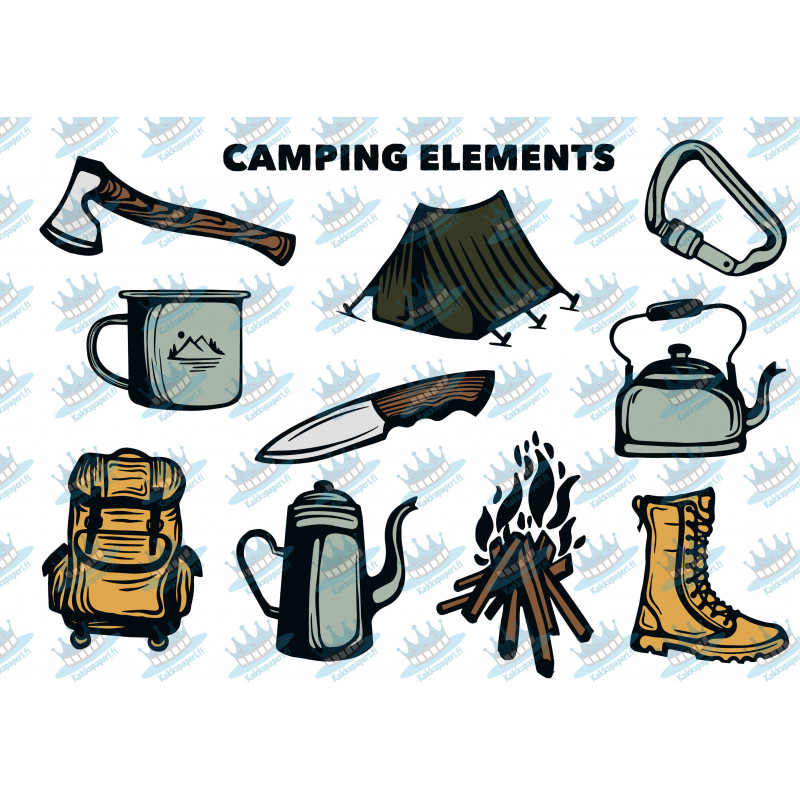 Dim camping equipment - Edible cutouts