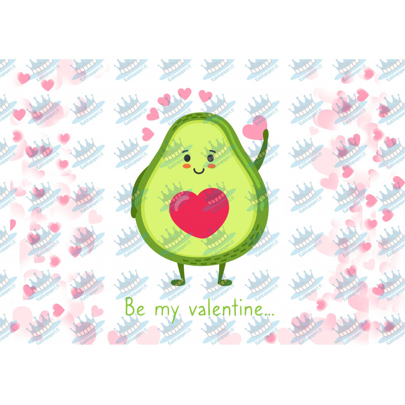 Avocado on Valentine's Day - Edible cake topper