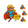 Superhero Mom - Edible cake topper