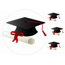 Edible cake topper  - Graduation hat - edible cake topper