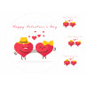 Cheerful hearts - Edible cake topper