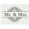 Mr & Mrs with frames - Edible cake topper