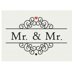 Mr & Mr with frames - Edible cake topper