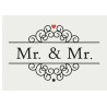 Mr & Mr with frames - Edible cake topper