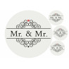 Mr & Mr with frames - Edible cake topper