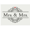 Mrs & Mrs with frames - Edible cake topper