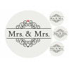 Mrs & Mrs with frames - Edible cake topper