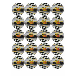 Race car Alex Way - Edible muffin topper