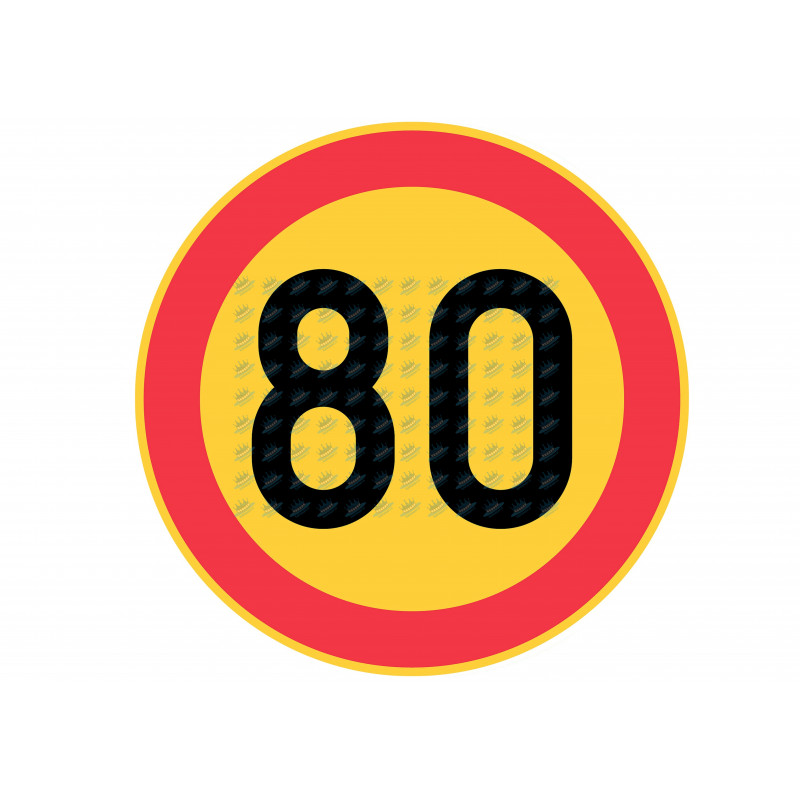 Edible cake topper  - Danger! 80 speed limit! - edible cake topper