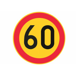 Edible cake topper  - Danger! 60 speed limit - edible cake topper