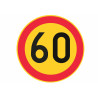 Edible cake topper  - Danger! 60 speed limit - edible cake topper