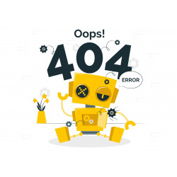 Robot with 404 error - Edible cake topper