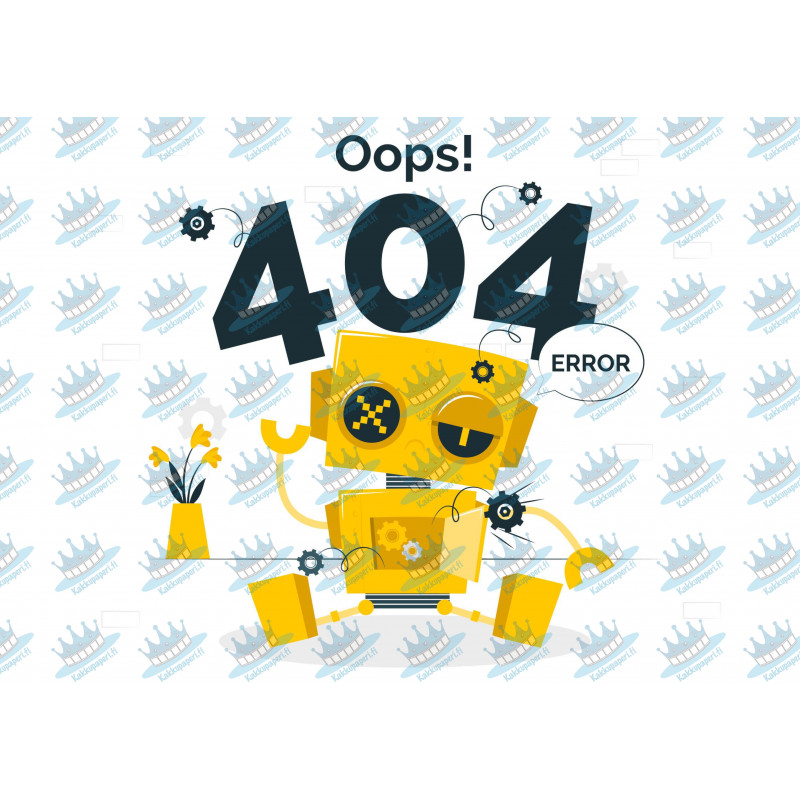 Robot med 404 error - Ätbar tårta bild för tårta