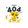 Robot with 404 error - Edible cake topper