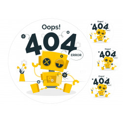 Robot med 404 error - Ätbar tårta bild för tårta