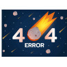 Meteorit med 404 error - Ätbar tårta bild för tårta