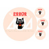 Sad cat with 404 error - Edible cake topper