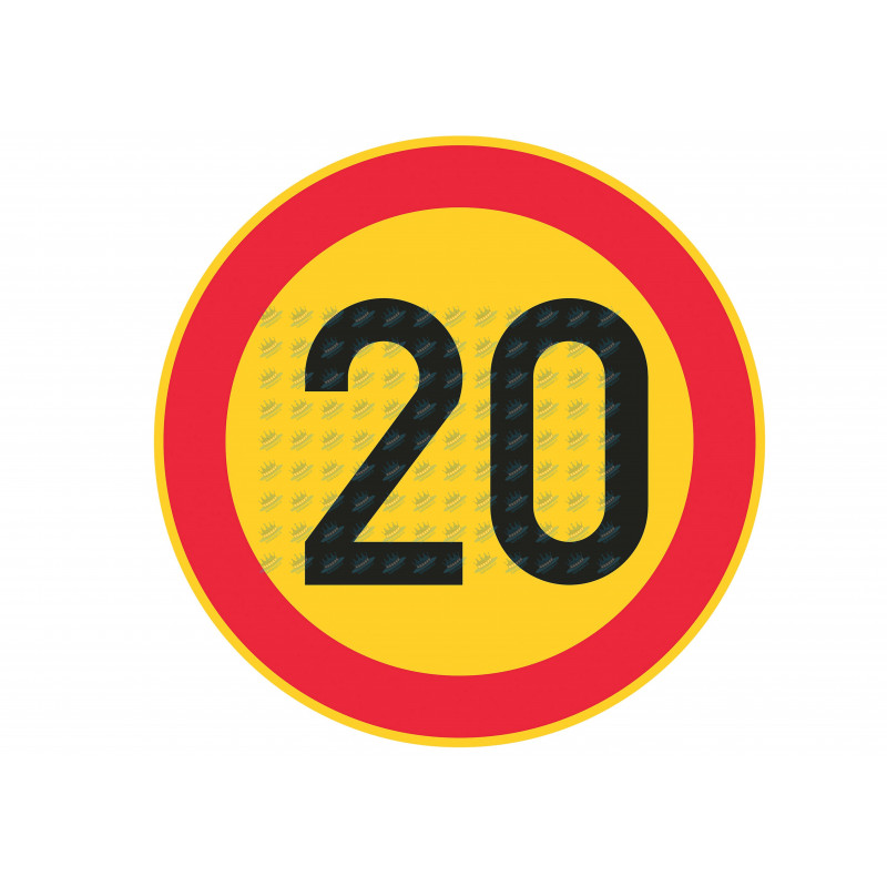 Edible cake topper  - Danger! 20 speed limit - edible cake topper