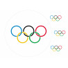 Olympic rings - edible cake topper